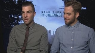 Star Trek Into Darkness: Chris Pine \& Zachary Quinto on working with Benedict Cumberbatch