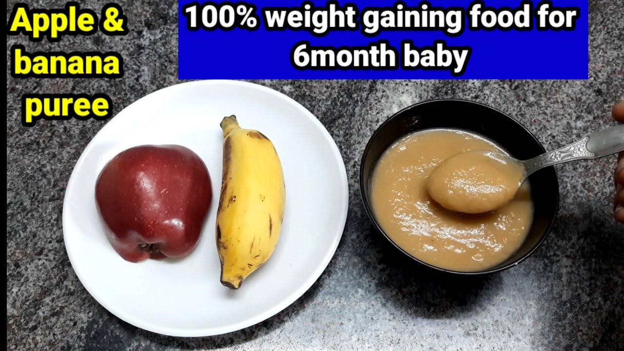 Apple & banana puree for babiesweight gaining food recipe for baby