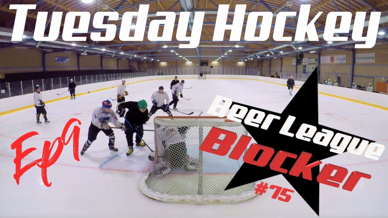 Beer League Hockey Tuesday Hockey Ep9 Behind The Net Cam GoPro HD