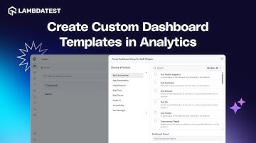 Aangepaste dashboards maken in LambdaTest Analytics