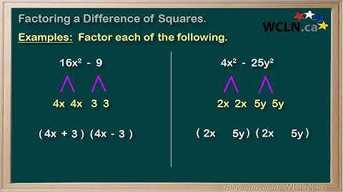 WCLN -Difference of Squares