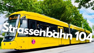 Mitfahrt In Straßenbahn 104 Auf Dem Kahlenberg-Ast (4K)