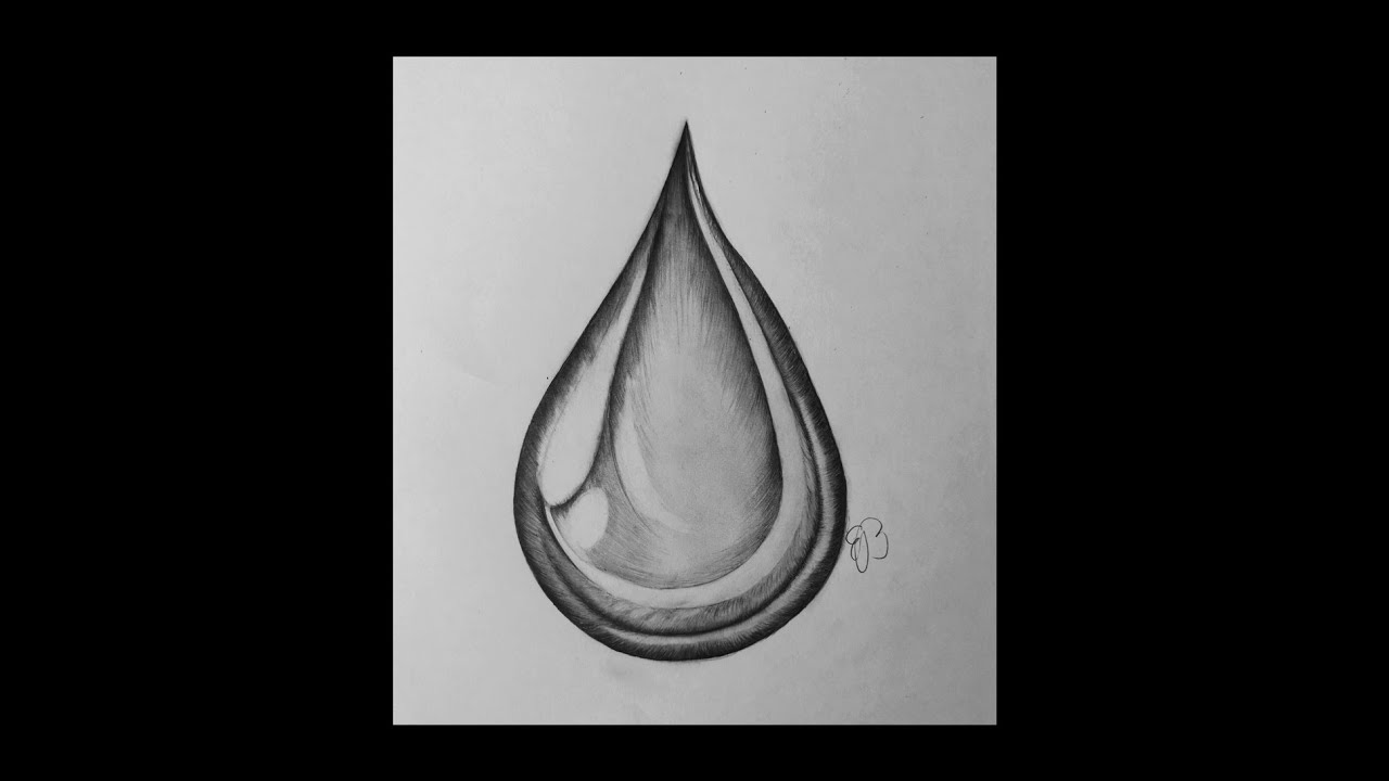 How to Draw A Water Drop For Beginners - YouTube