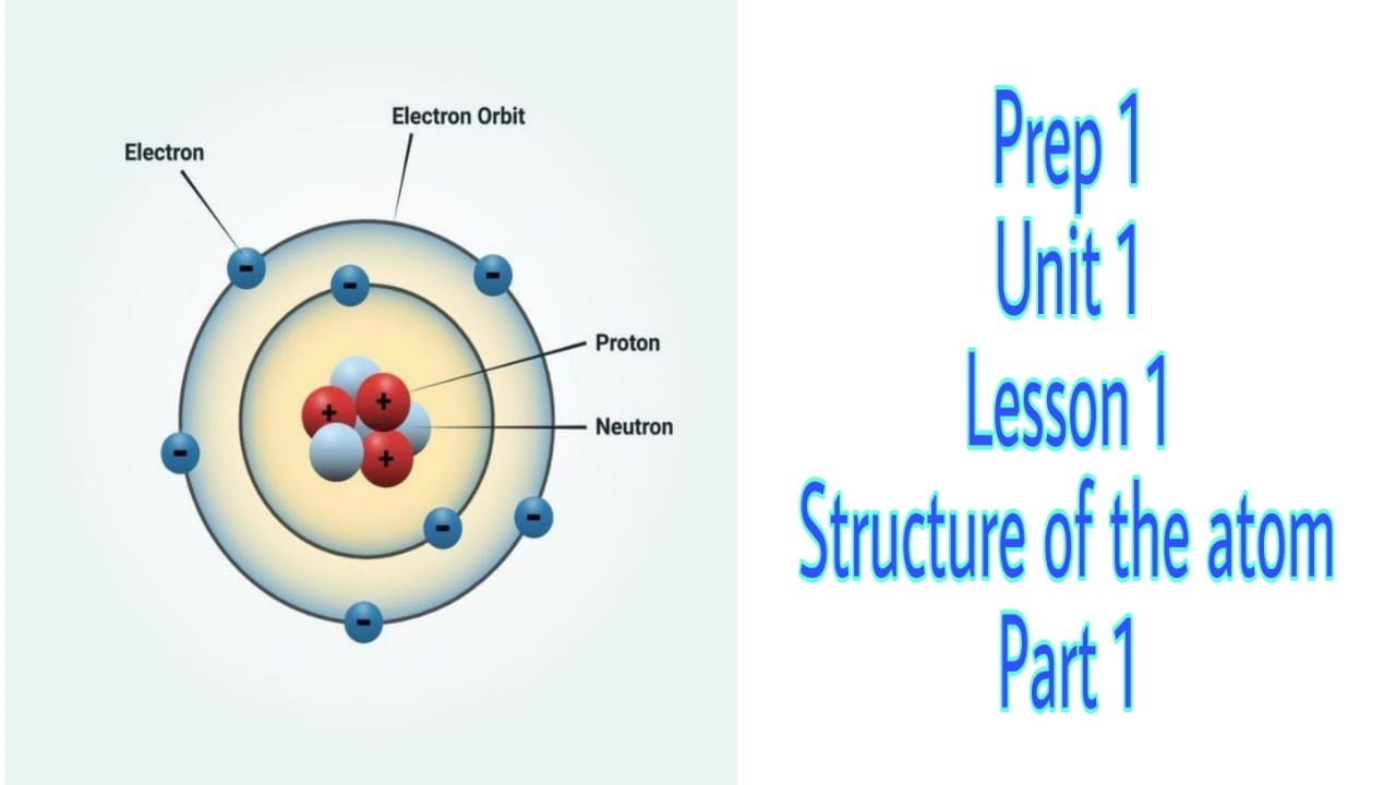 Prep 1 -unit 1- Lesson 1 - Structure of the atom - Part 1 - YouTube
