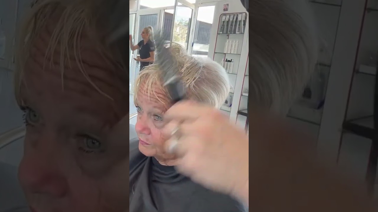 Blow dry short hair #blowdry #blowout #blowup #dhorts #video #short #hairstyle #haircut #hair #diy