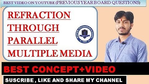 04//Ray optics//Refraction through parallel multiple media + best numericals/12th, JEE, NEET