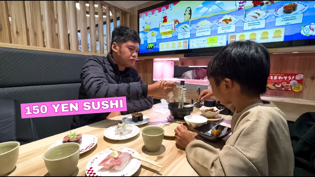 Sushiro 🍣 Conveyor Belt Sushi | Affordable Sushi in Tokyo | Family Trip