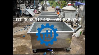 XE ĐẨY HÀNG INOX, XE ĐẨY INOX, XE ĐẨY INOX CÔNG NGHIỆP