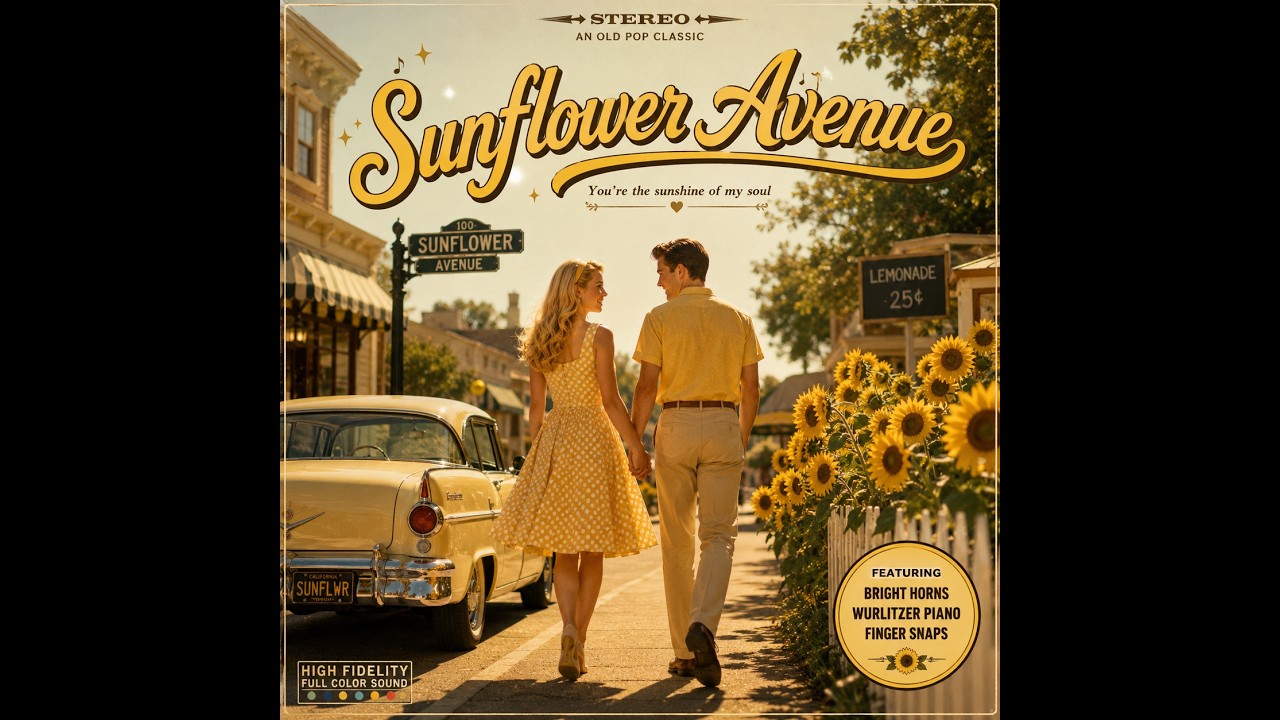 Sunflower Avenue 🌻 | Bright Vintage Pop Song | Feel-Good 70s