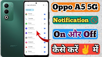 How To Trun Off Notification In Oppo A5 5g // Oppo A5 5g Notification Ko Off Kaise Kare