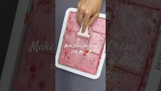 Make Berry Ice Cream with Me 🍓🍦 #asmr #recipe #icecream #dessert