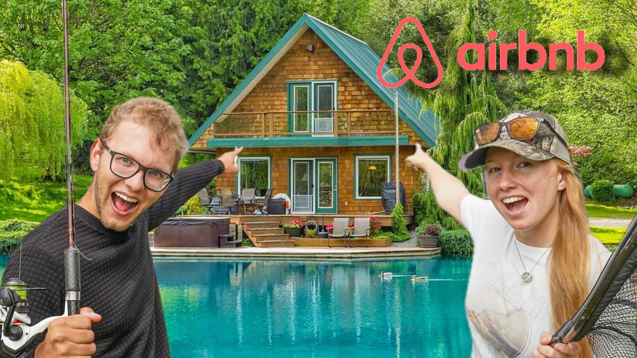 Krassestes Angel-Airbnb mit eigenem See gemietet! Monsterfische direkt vorm Haus!