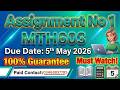 MTH603 assignment No.1 Solution 2026_ mth603 assignment no.1 solution_ %100 Correct Guarante#mth603