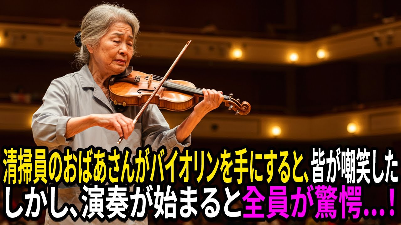 Outline Video 清掃員のおばあさんがバイオリンを手にすると、皆が嘲笑した。しかし、演奏が始まると全員が驚愕…!