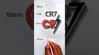 How To Draw Cristiano Ronaldo Cr7 Logo In 3D