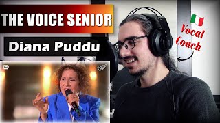 Video thumbnail of "THE VOICE SENIOR Diana Puddu "Ti sento"// REACTION & ANALYSIS by Italian Vocal Coach"