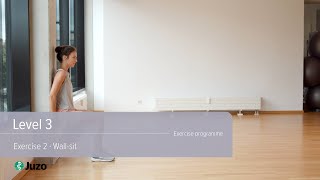 Level 3 Exercise 2: Wall-sit | Exercises for patellofemoral  pain syndrome