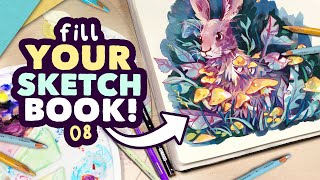 Ideas to Fill your Sketchbook! // ep. 08 - the colourful rabbit