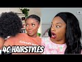 WAIT.. WHAT! | Reacting to 4c Hair Tik Tok Videos