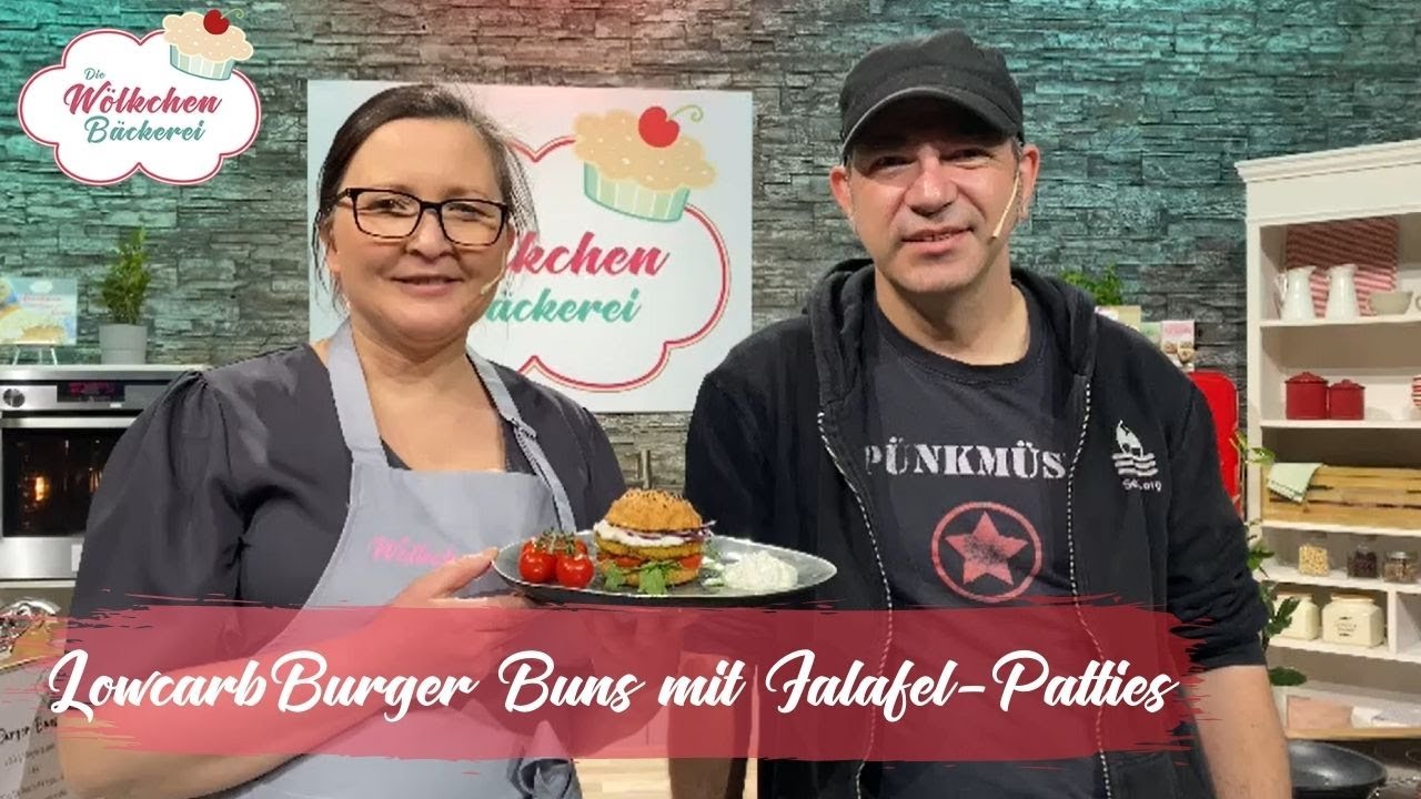 Lowcarb Burger Buns mit Falafel : unser leicht & leckeres Familienrezept mit Ole Plogstedt
