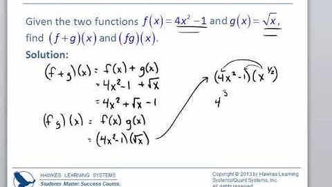 Section 3.6, Combining Functions Arithmetically