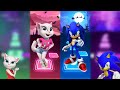 Talking tom angela vs sonic the hedgehog  b k tiles hop