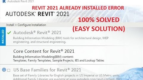 Revit 2021 Is Already Installed Error Fix | 100% Working Script for Windows 10 & 11