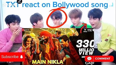 TXT react on Bollywood song|Main Nikla Gaddi leke song|Kpop idol react on Hindi song|