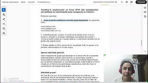 Implementación de Proxy HTTP (No transparente) con políticas de autenticación