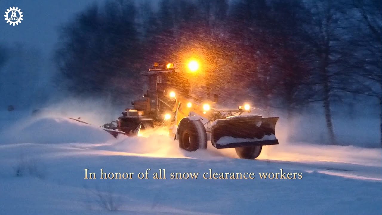 Snowclean Snowstorm snow clearing in North Sweden 2015 - YouTube