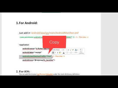 Unhandled Exception: Bad state: Insecure HTTP is not allowed by platform in Flutter Application