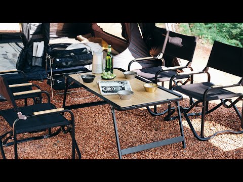 キャンプ椅子＆テーブル(大きめ)🏕️折りたたみスリム収納。スパイスもリニューアル。