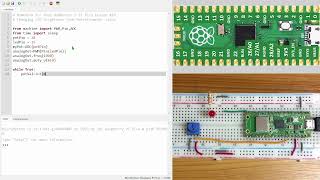 Controlling LED brightness using a Potentiometer on RPi Pico