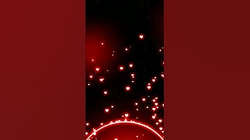 Red heart particle effect black screen. Full screen kinemaster template