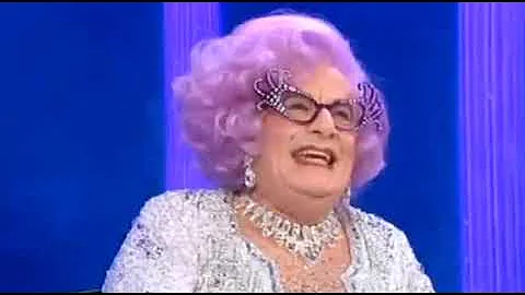 Dame Edna Everage with Judi Dench and Sharon Osbou...