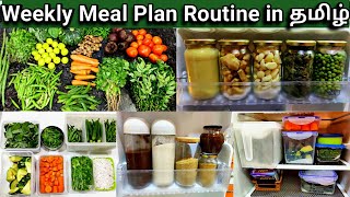 Weekly Meal Plan Routine | Weekly Meal Plan, Preparation & Storing | useful kitchen tips