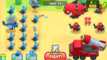 Blue Army vs Red Army _ Merge Tank Master, Merge Army World War Epic Armys Battle