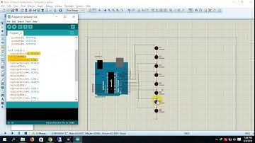 Proteus - 4.Simulasi Arduino UNO lampu led berjalan