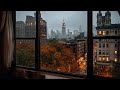 Relaxing Evening Fall Rain In New York City Calm Rain Ambience For Reading Sleeping Etc 