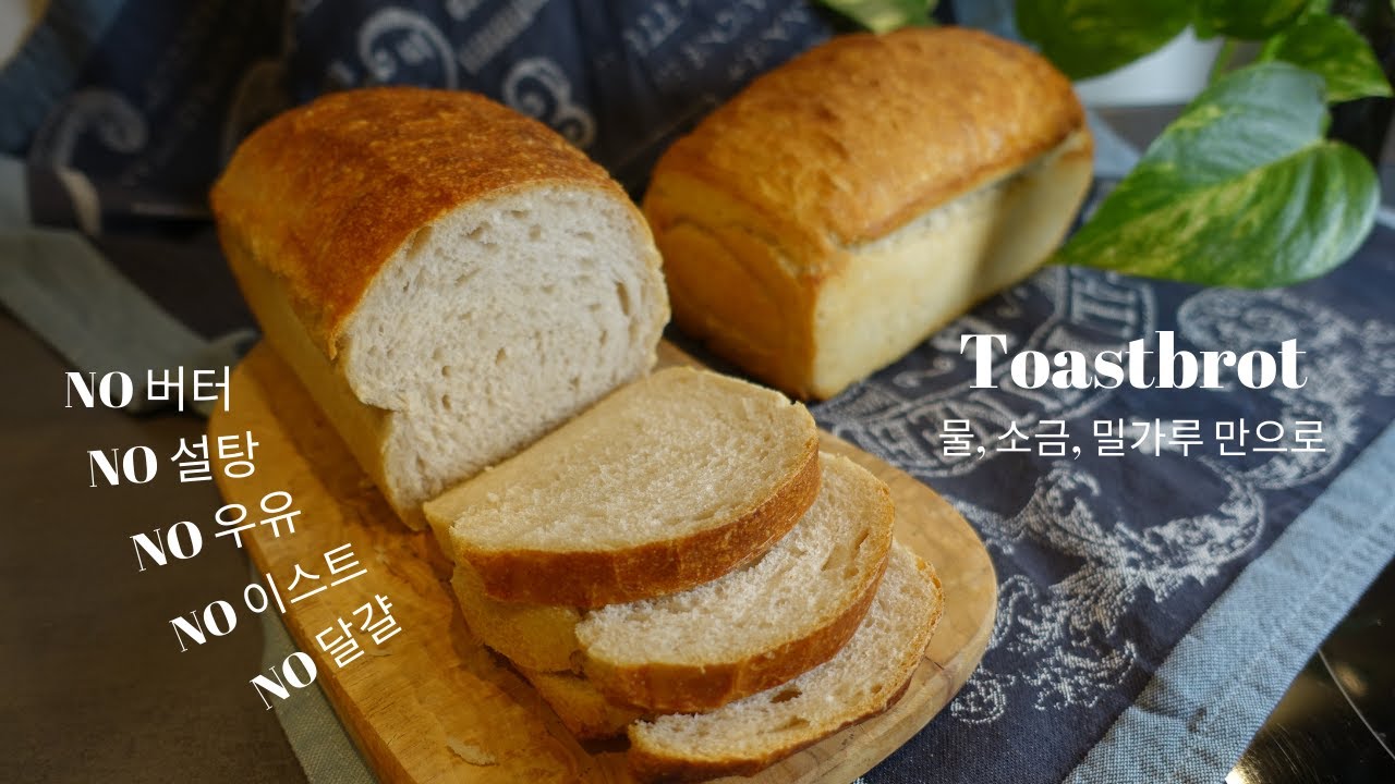 독일식  식빵/ 밀가루, 물, 소금 / 단 3가지 재료/ 천연발효/ Toastbrot/ 독일일상