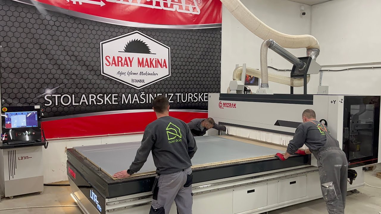 CNC router Lina 2136 - Rezanje i bušenje iverice - Saray Makina Istanbul +90 5050 390 980