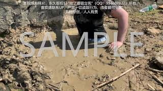 Chinese Girl In White Patent Leather Thigh High Boots Stuck In Deep Mud