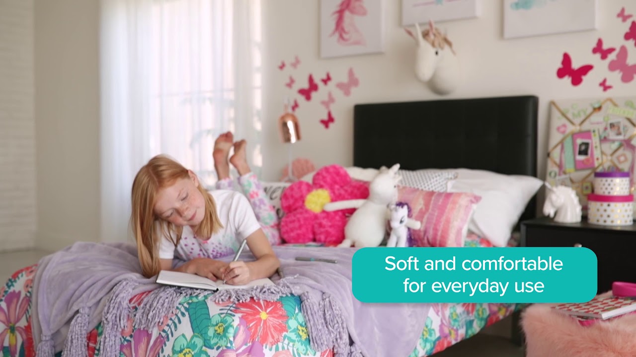 Lily Twin Upholstered Vinyl Headboard in Black