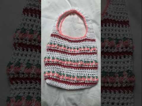 crochet strawberry shoulder bag🍓#shorts #shortsclip #crochet #crochetbag #strawberry #fyp #fypシ #fy (video tutorial)