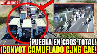 🇲🇽🚨PUEBLA EN CAOS TOTAL: EJÉRCITO DESCUBRE CONVOY DEL CJNG CAMUFLADO COMO MUDANZA: 87 SICARIOS