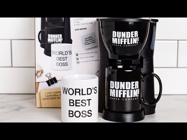 Uncanny Brands The Office Single Cup Coffee Maker with Mug- from Dunder Mifflin