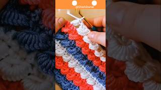 Easy Crochet Shell Stitch Pattern 🧶 #knitting #shortsfeed #shorts  @MrBeast