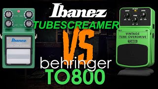 CLON VS ORIGINAL. Behringer TO800 vs Ibanez Tube Screamer TS9