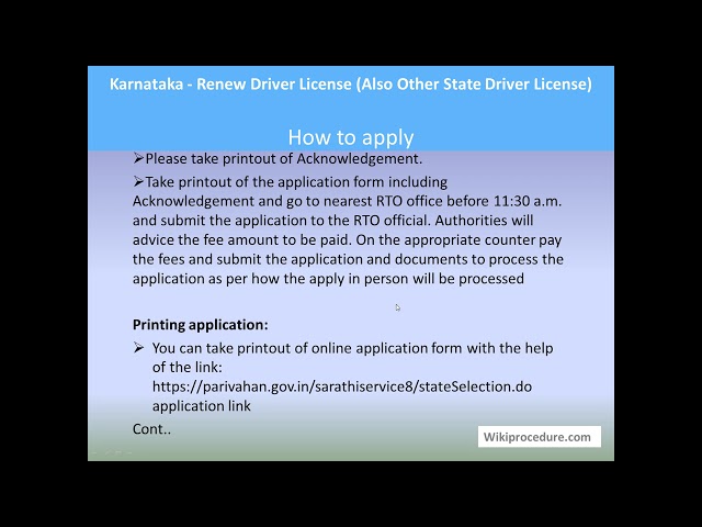 Gadag Renew Driver License Obtained From Another State