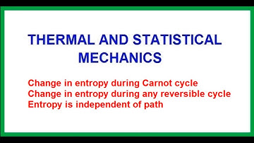 Change in entropy-Carnot cycle and any reversible process. Entropy is a path independent function.